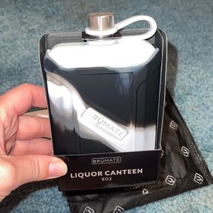 NIB Brumate Liquor Canteen 8oz Ice White Camo - for tailgating, parties, travel